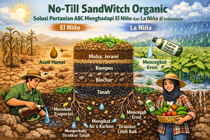 No-Till SandWich Organic: Solusi Pertanian ABC Menghadapi El Niño dan La Niña di Indonesia