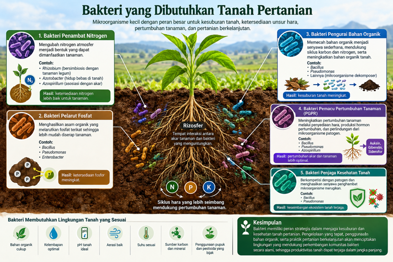 Bakteri yang Dibutuhkan Tanah Pertanian
