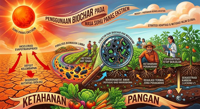 Penggunaan Biochar Pada Masa Suhu Panas Ekstrem